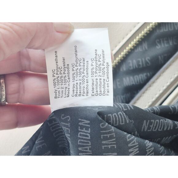 STEVE MADDEN brown leather style handbag purse leopard cheetah lining - Picture 12 of 12